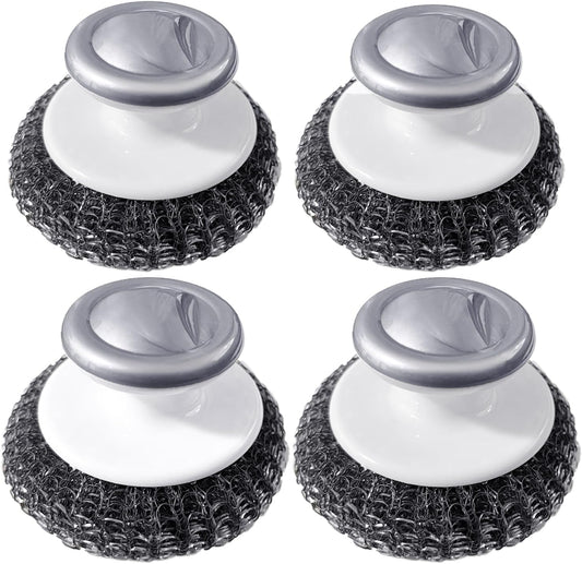 Stainless-Steel-Wool-Scrubber-with-Handle,-Heavy-Duty-Dish-Scrubber,-2236