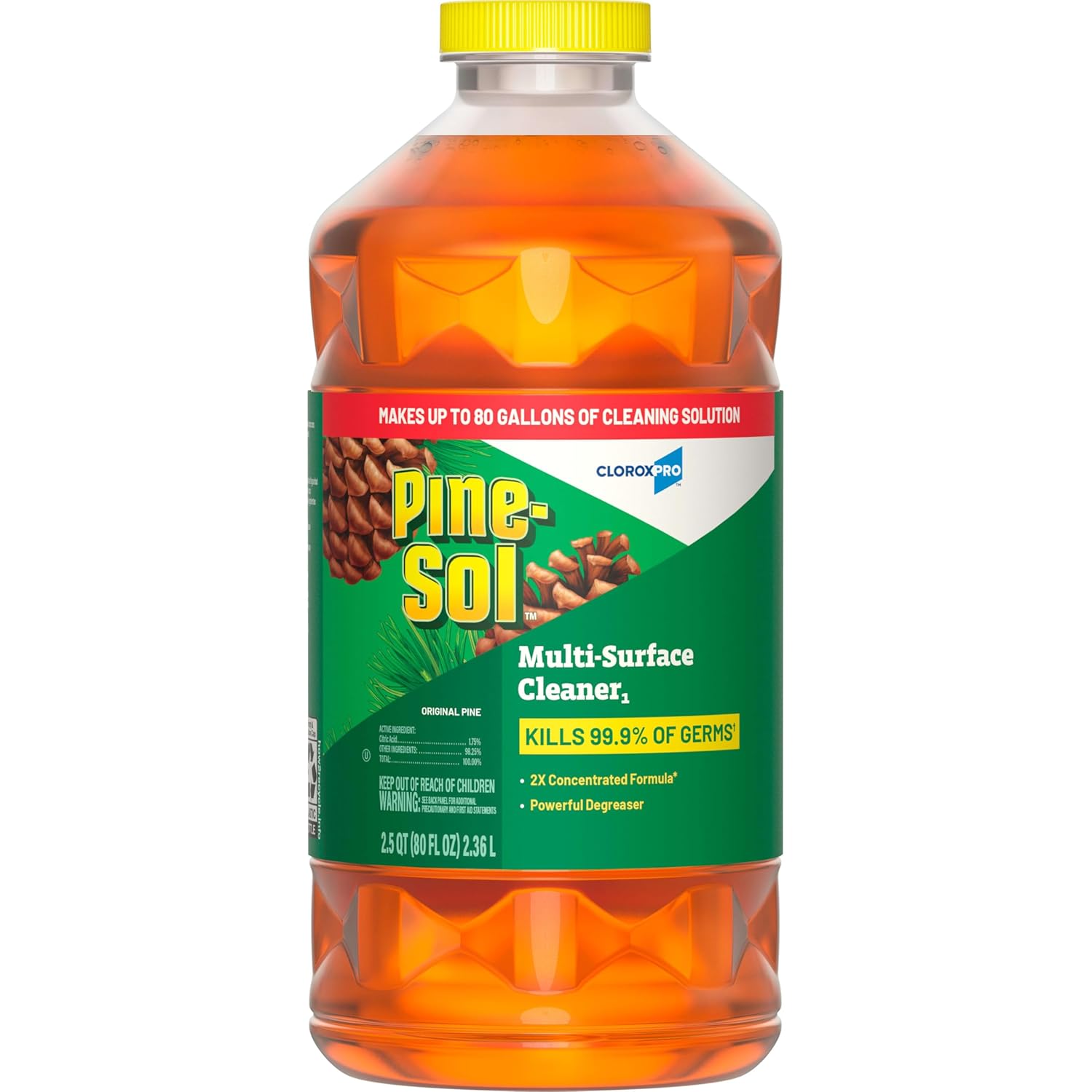 CloroxPro-Pine-Sol-Multi-Surface-Cleaner,-All-Purpose-Cleaner,-Original-Pine,-80-Fluid-Ounces-(Package-May-vary)-2015