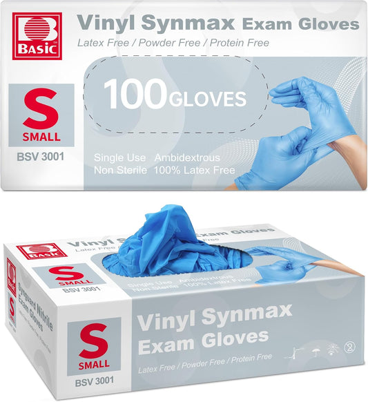 Basic-Vinyl-Medical-Exam-Gloves,-4-Mil-Powder-Free-Latex-Free-Food-2805
