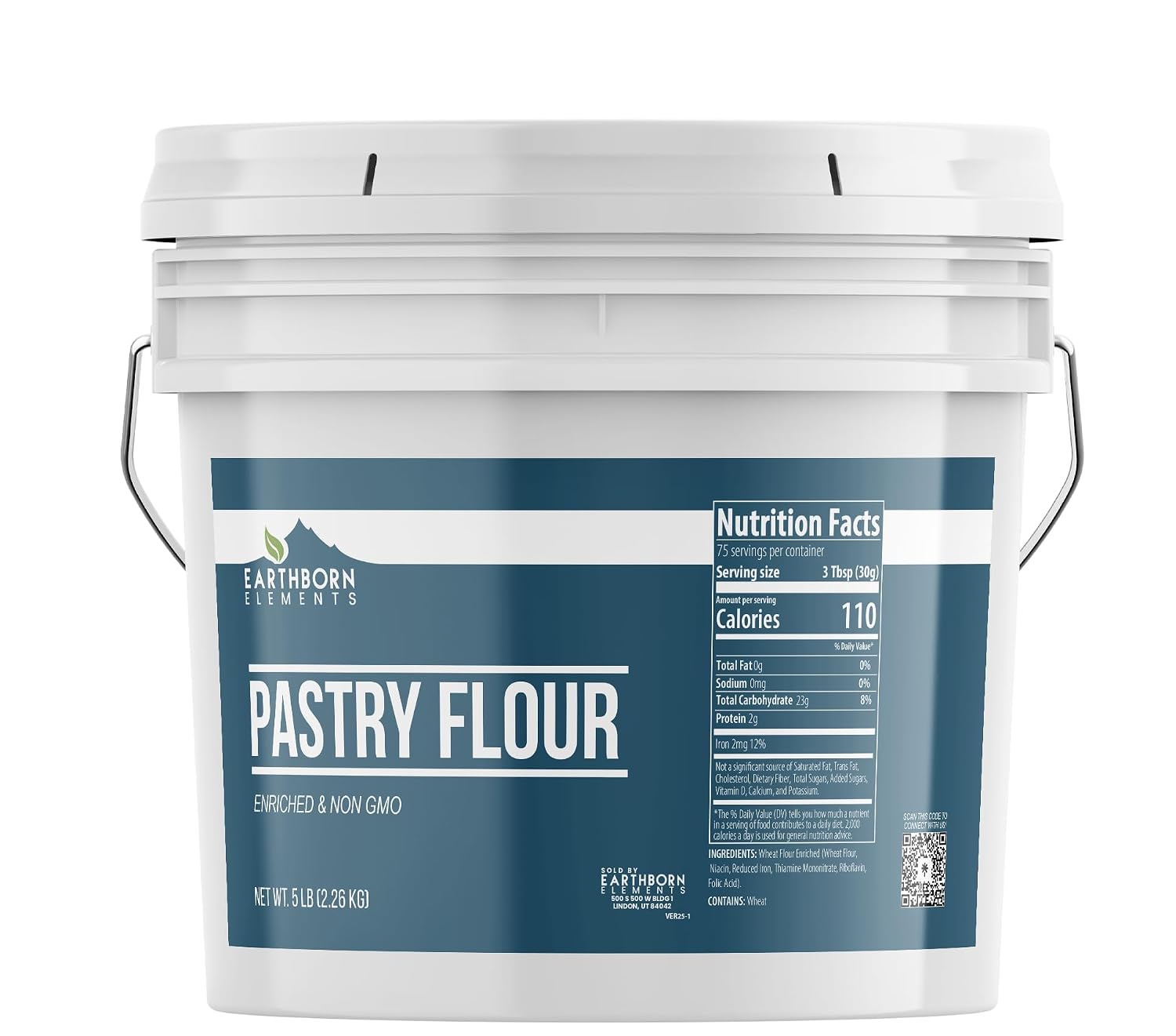 Earthborn-Elements-Pastry-Flour-5-Pound-Bucket,-Baking,-Always-Pure-----315