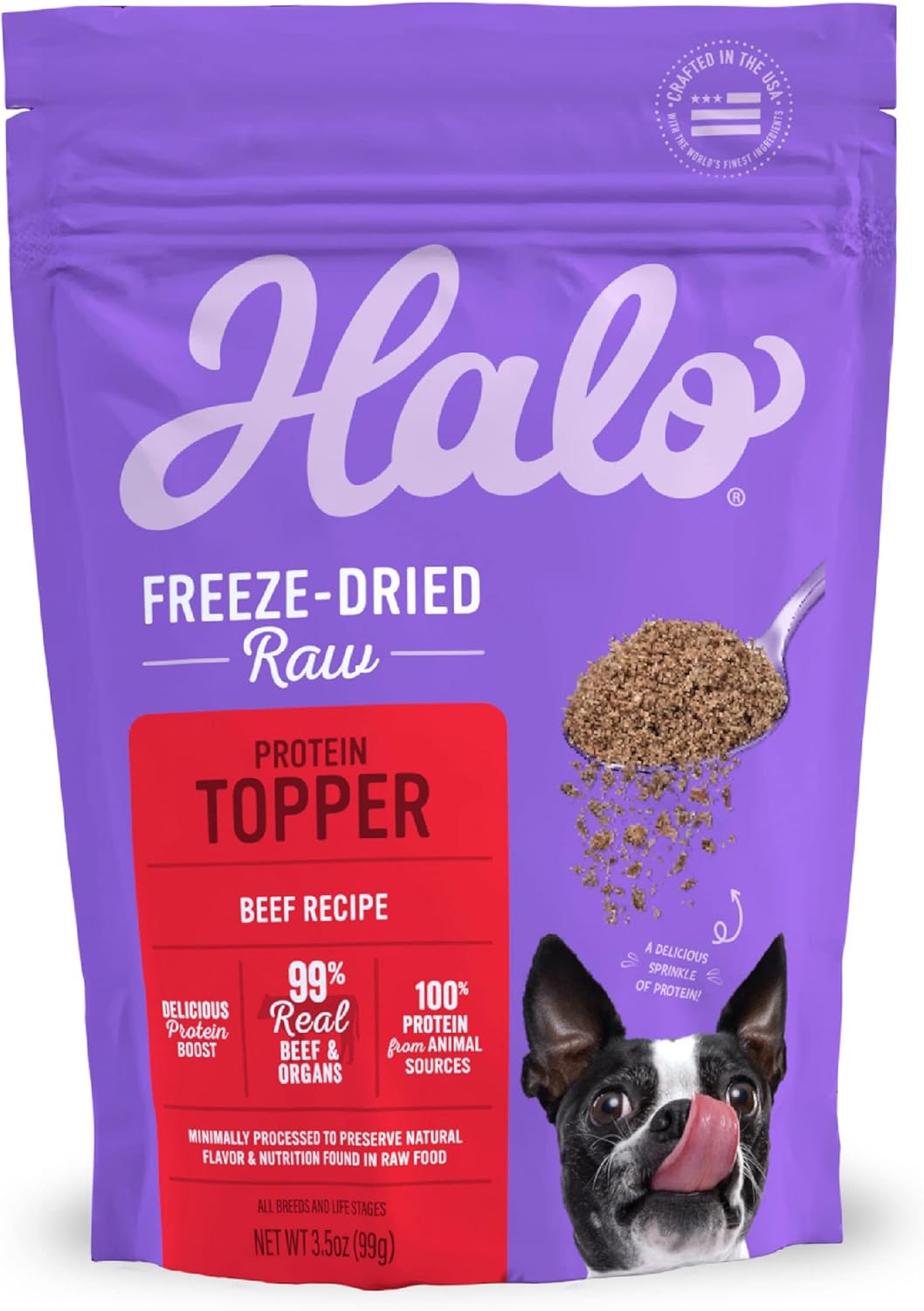 Halo-Freeze-Dried-Raw-Dog-Food-Topper,-Beef-Recipe,-1-Protein-Source,-For-1888