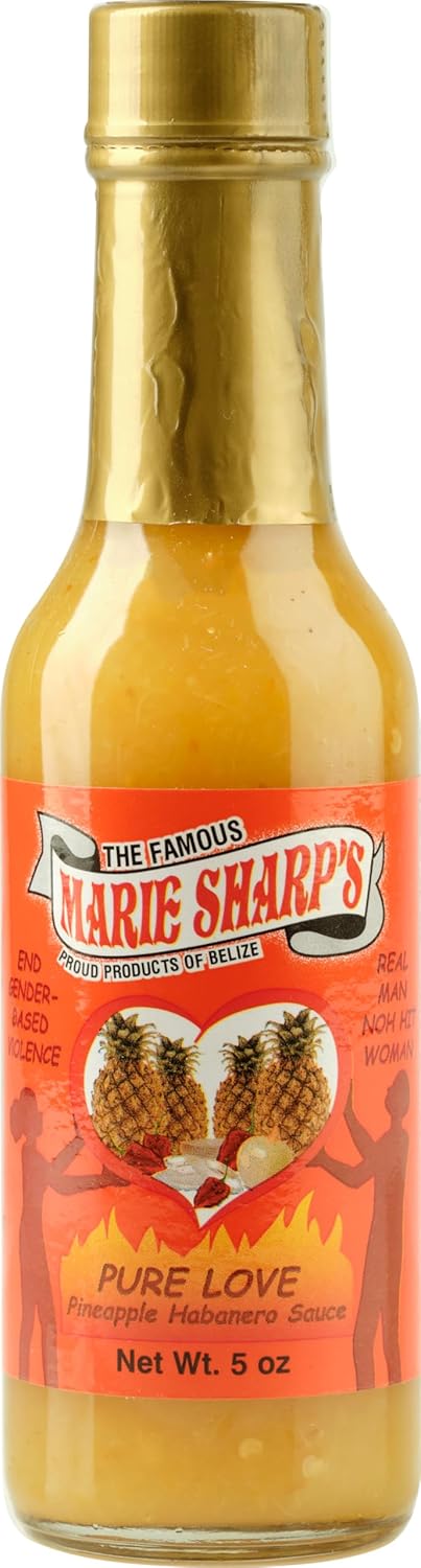 Marie-Sharp's-Pure-Love-Pineapple-Habanero-Pepper-Sauce,-5-oz-----1288