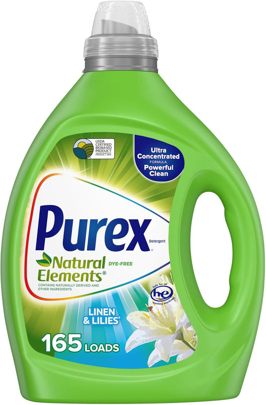 Purex-Natural-Elements-Fresh-Lilies-&-Linen-Liquid-Detergent,-82.5-oz,-165-1512