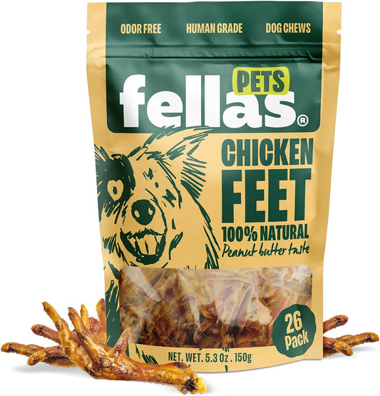 1-Natural-Dehydrated-Chicken-Feet-Peanut-Butter-Flavor-For-Dog-Treats-Organic,-519