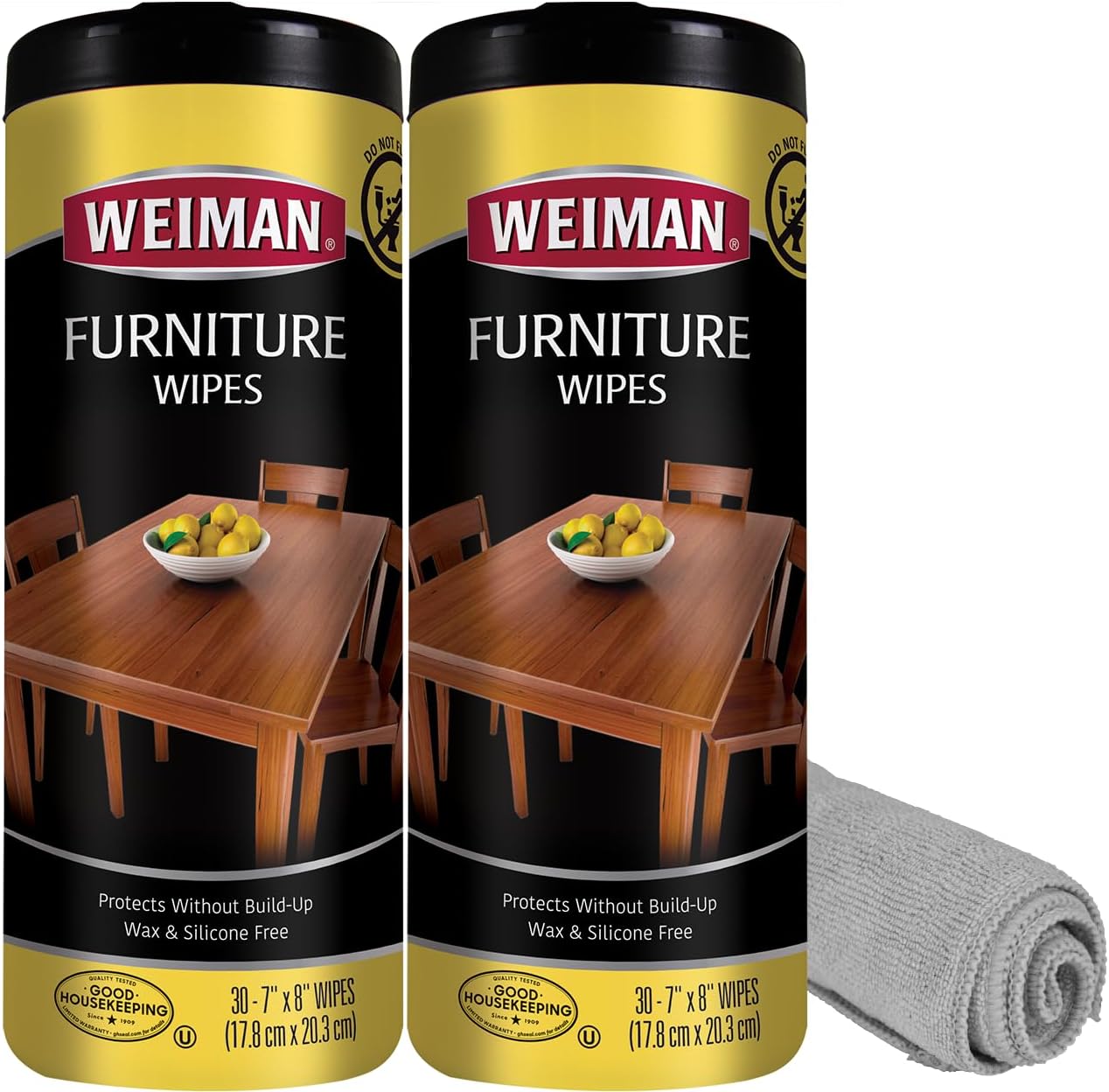 Weiman-Wood-Polish-and-Cleaning-Wipes,-For-Furniture-Cleaner,-Protect-from-Watermarks,-Stains-&-Aging,-850