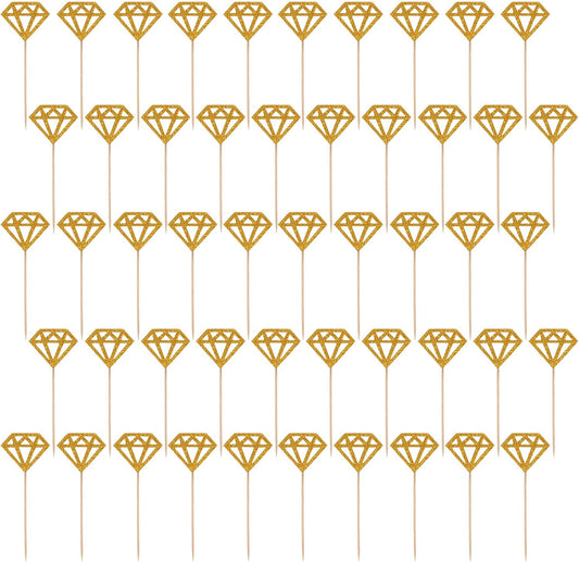 50-Pack-Diamond-Ring-Cake-Toppers-Glitter-1437