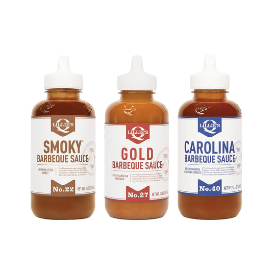 Lillie's-Q---Smoky-(15.3oz),-Gold-(14.8oz)-&-Carolina-BBQ-(15.5oz)-Sauce-1601