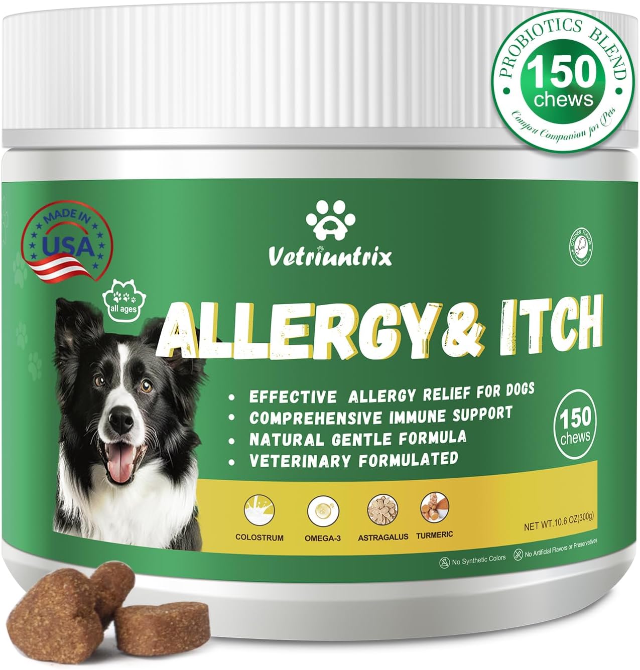 Dog-Allergy-Relief-Chews,-Natural-Dog-Itch-Relief-Chews-with-Omega-3,-&-47