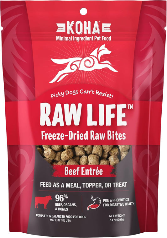 KOHA-Raw-Life-Freeze-Dried-Raw-Bites-Beef-for-Dogs,-High-Protein-Meal,-Topper,-873