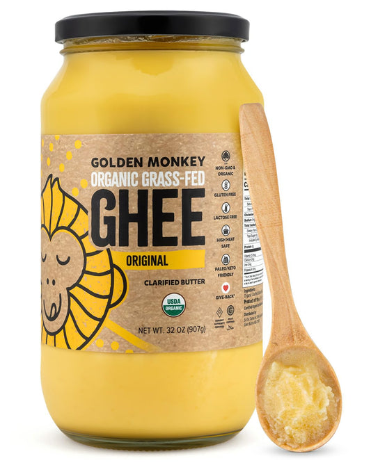 GOLDEN-MONKEY-Organic-Ghee-Butter-–-Grass-Fed-Clarified-Butter-for-Cooking,-Keto-Gut-1584