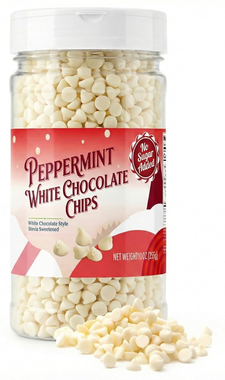 Sugar-Free-Peppermint-Flavor-Baking-Chips-No-Sugar-Added---10oz-Bottle-White-Style-1825