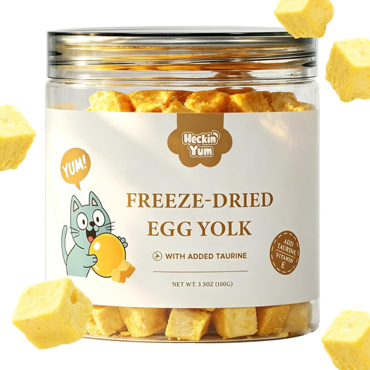 Freeze-Dried-Egg-Yolk-Cat-Treats-with-Taurine,-Food-Topper-3.5-oz-|-762