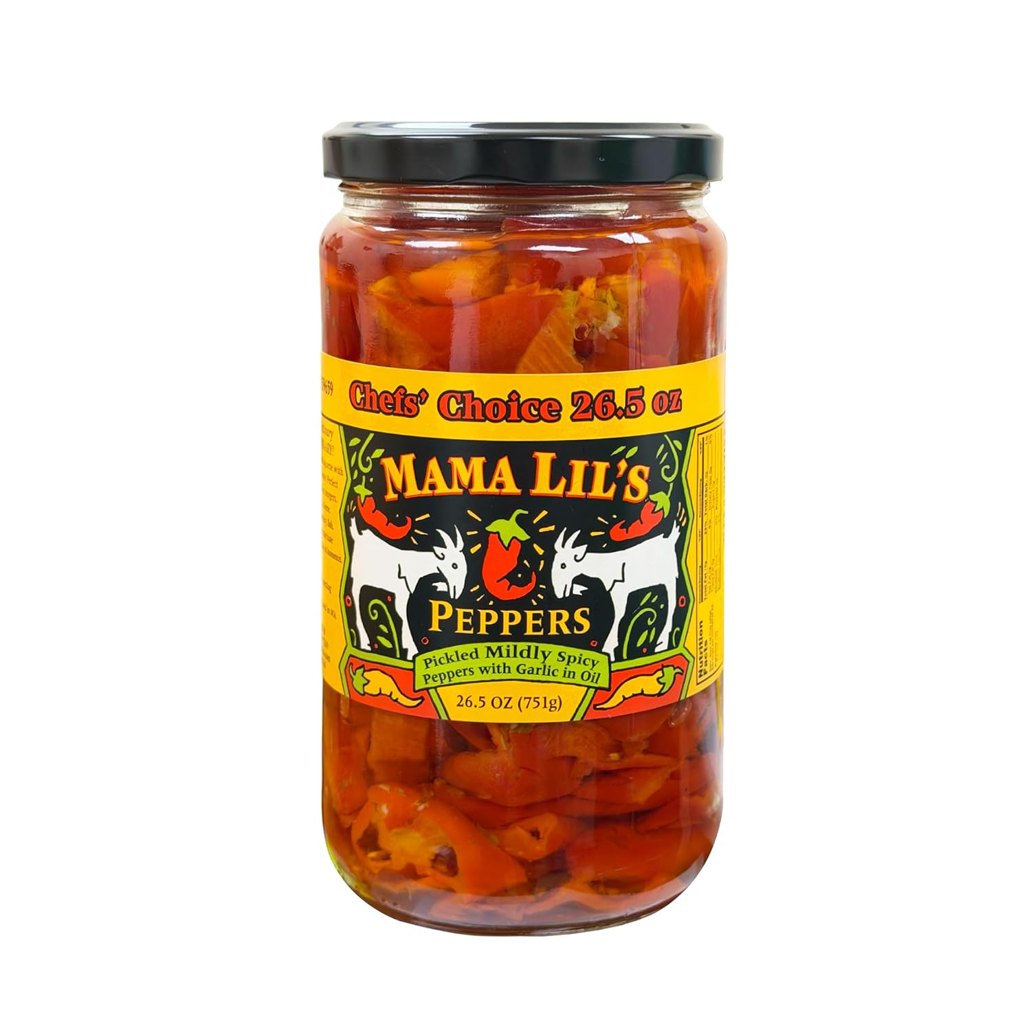 Mama-Lil's-Original-Mild-Peppers-with-Garlic-in-Oil,-26.5-oz-|-608