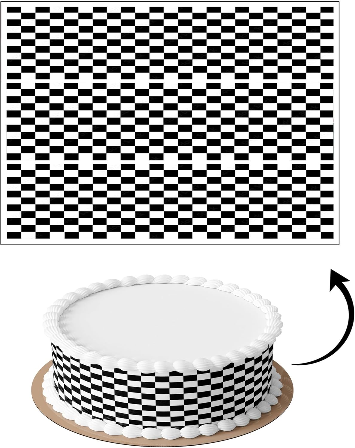 Edible-Birthday-Cake-Side-Borders-Racing-Flag,-Edible-Side-Decorations,-Icing-Sheets-Cake---1490