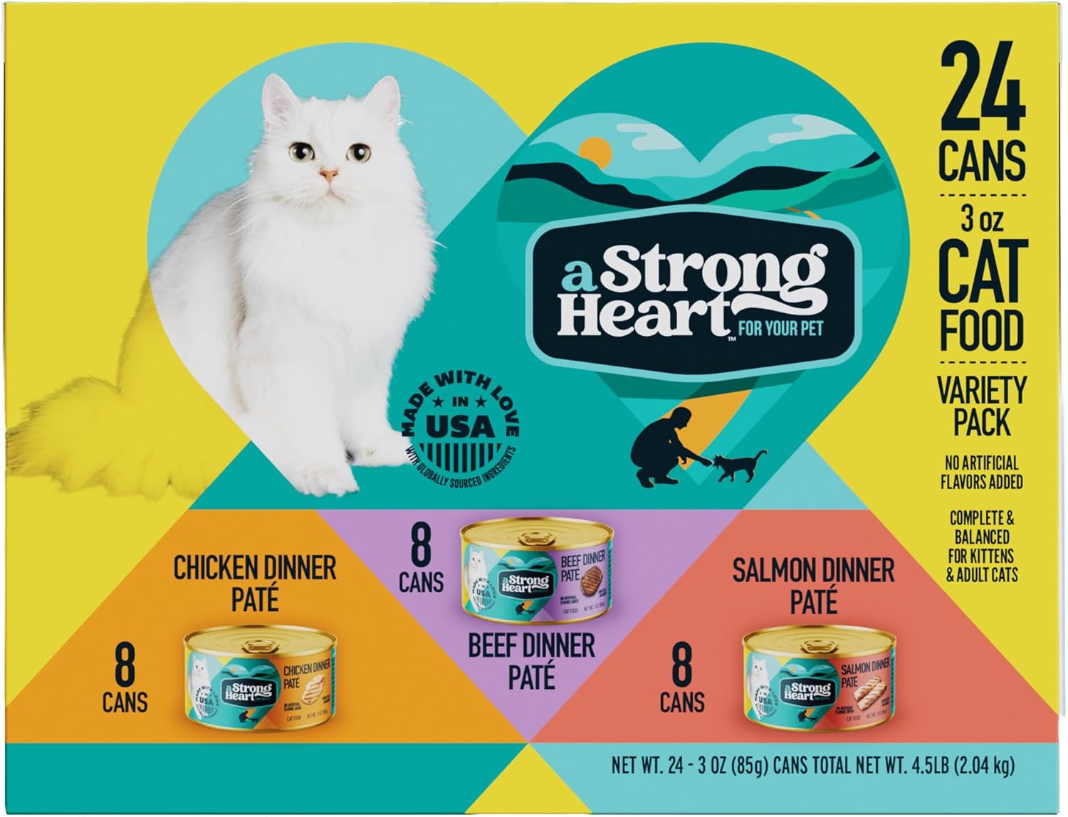 A-Strong-Heart-Canned-Wet-Cat-Food,-Chicken,-Beef-and-Salmon-Variety-Pack-1557
