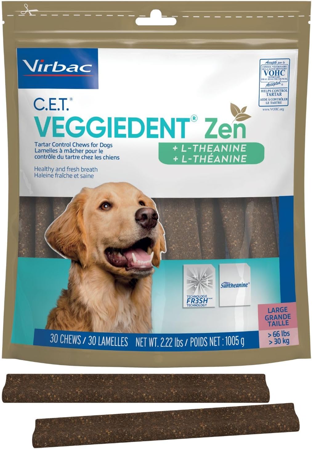 Virbac-C.E.T.-VEGGIEDENT-Zen-Tartar-Control-Chews-for-Dogs---Large--2321