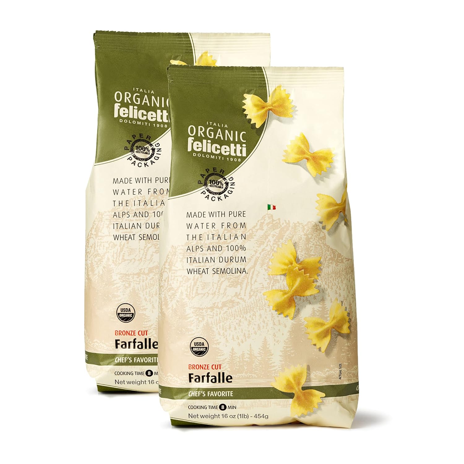 Organic-Felicetti-Farfalle-Pasta-Italian-Non-GMO-16oz-(454g)-2---537