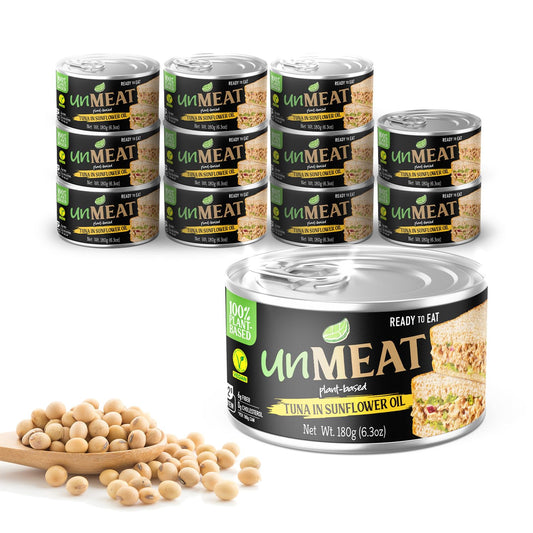 unMEAT-Plant-Based-Tuna-Flakes-in-Sunflower-Oil,-6.3-oz,-12-Pack-|-Firm,-586