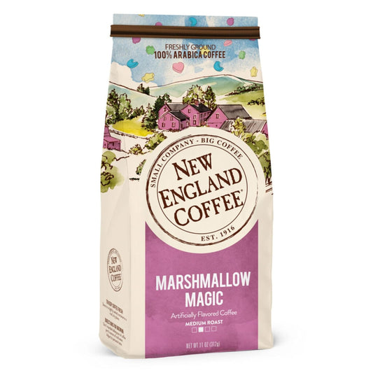 New-England-Coffee-Marshmallow-Magic-Blend-Medium-Roast-Ground-Coffee,-11oz-Bag-(Pack-1963
