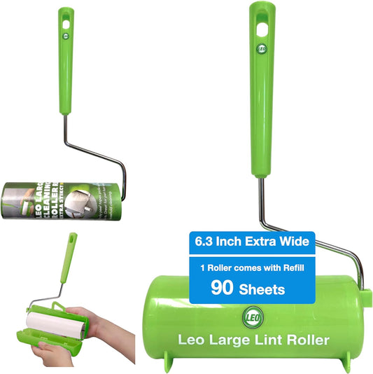 Leo-6.3-Inch-Wide-Lint-Roller-with-Super-Sticky-Surface-&-946