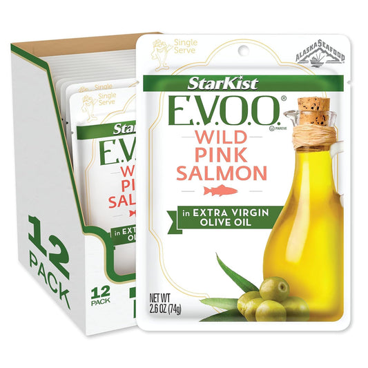 StarKist-E.V.O.O.-Wild-Caught-Pink-Salmon,-2.6oz-Pouch,-12-Pack-|-14g-of-Protein-Per-726