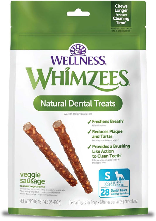 Wellness-WHIMZEES-Veggie-Sausage-Dog-Dental-Treats,-Natural-3845