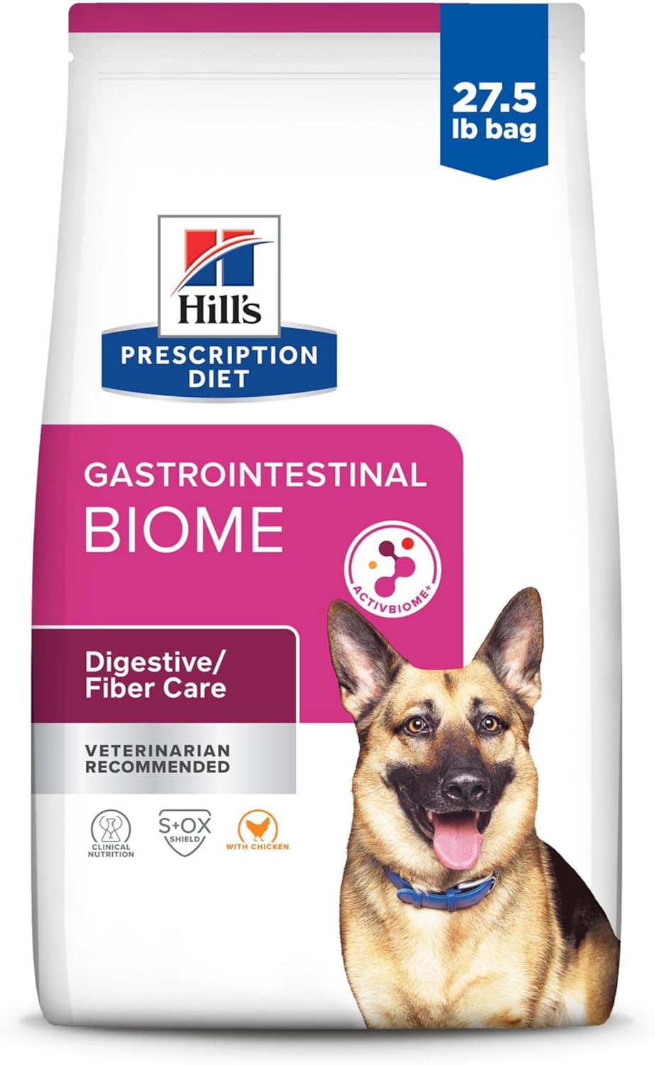 Hill's-Prescription-Diet-Gastrointestinal-Biome-Digestive/Fiber-Care-Dry-Dog-Food,-Chicken,-27.5-lb.-2298