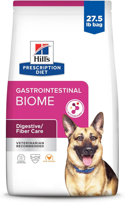 Hill's-Prescription-Diet-Gastrointestinal-Biome-Digestive/Fiber-Care-Dry-Dog-Food,-Chicken,-27.5-lb.-2298