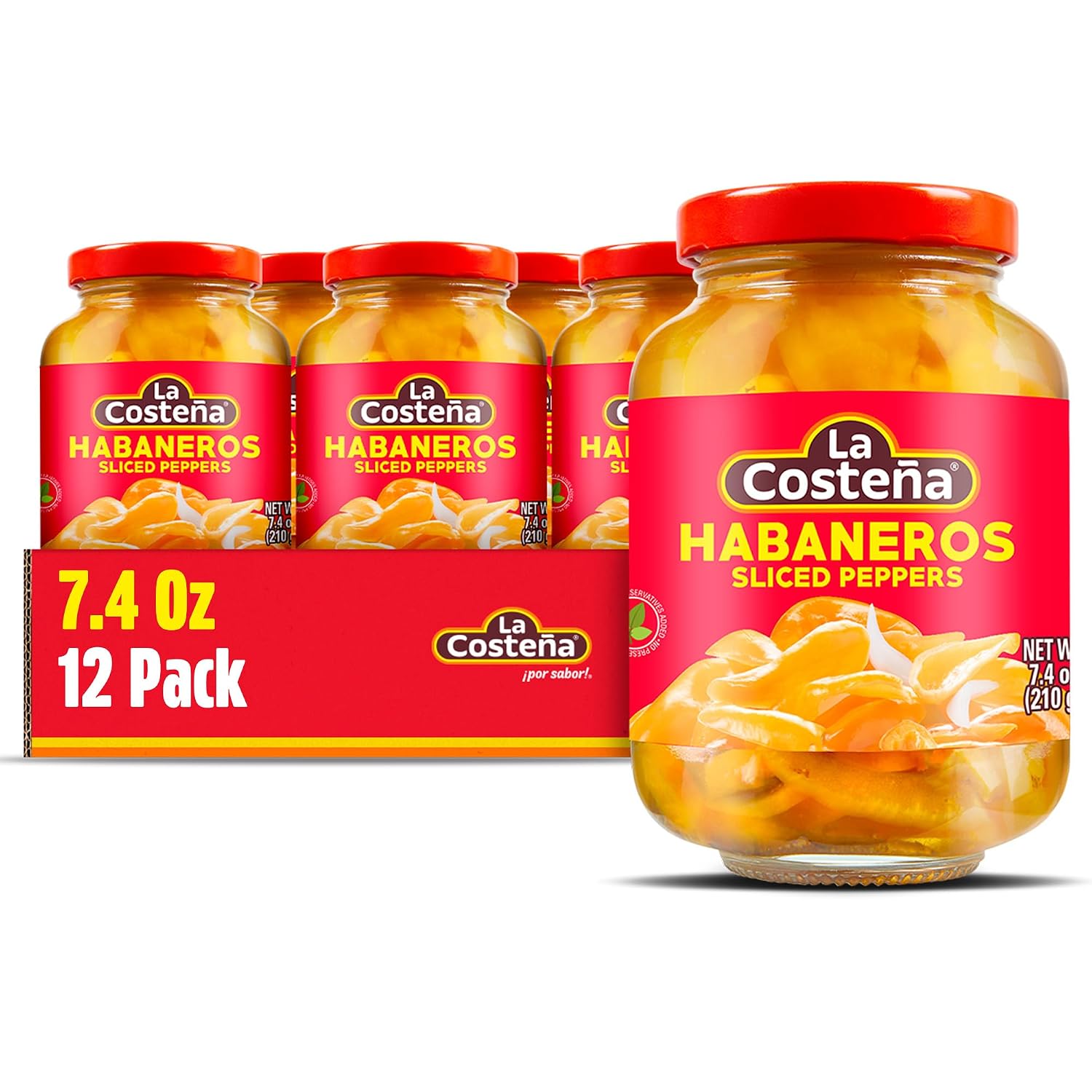 La-Costeña-Sliced-Habanero-Peppers---Pickled-Hot-Peppers---7.4-oz,-344