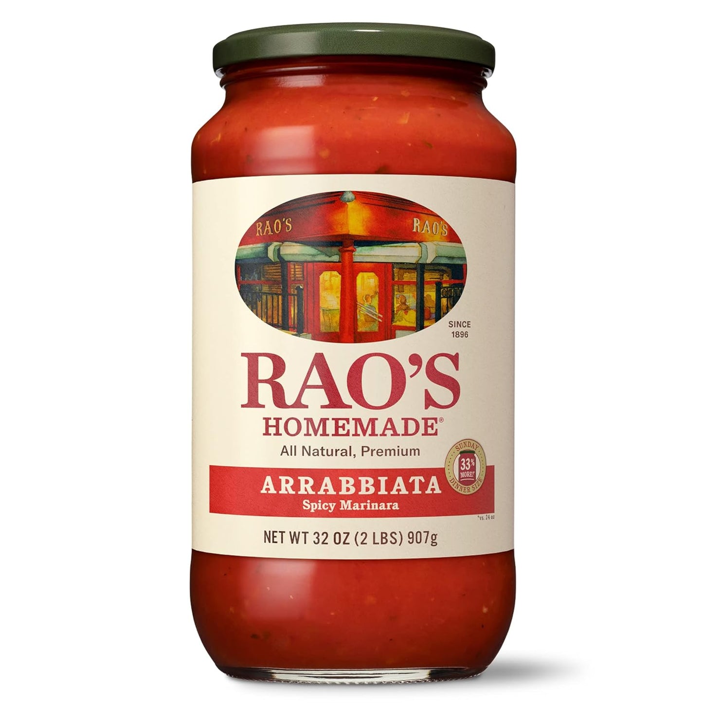 Rao's-Homemade-Salsa-Arrabbiata,-32-onzas,-salsa-de-tomate,-1026