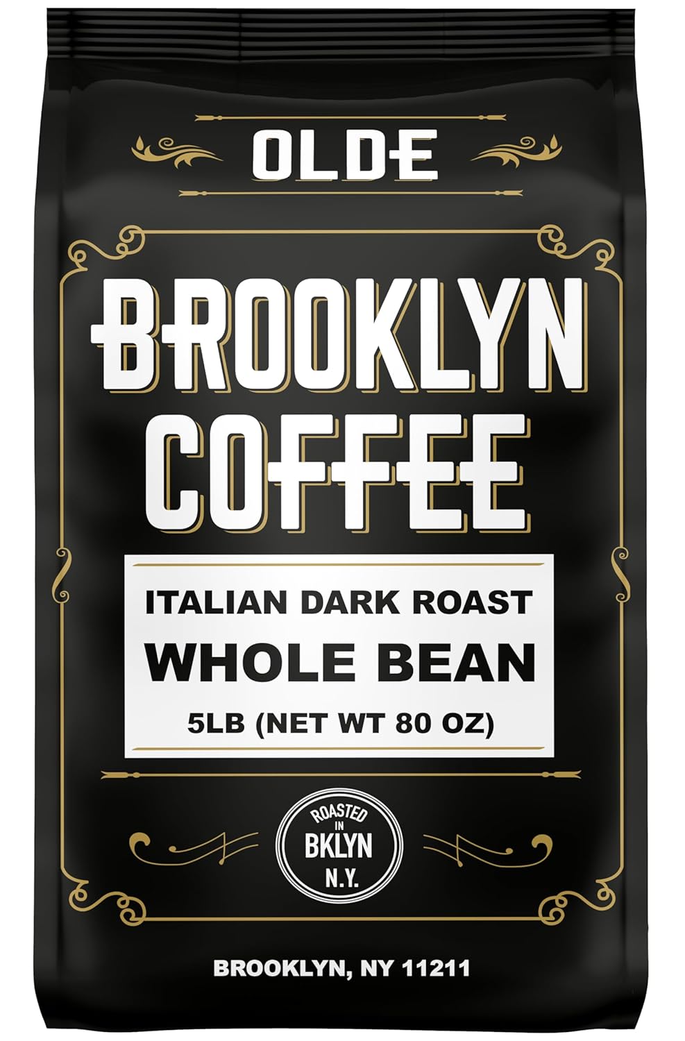 BROOKLYN-COFFEE-Whole-Bean,-Italian-Dark-Roast-(5lb)-Extra-Strong,-Delicious-Taste,-Heavenly-2846