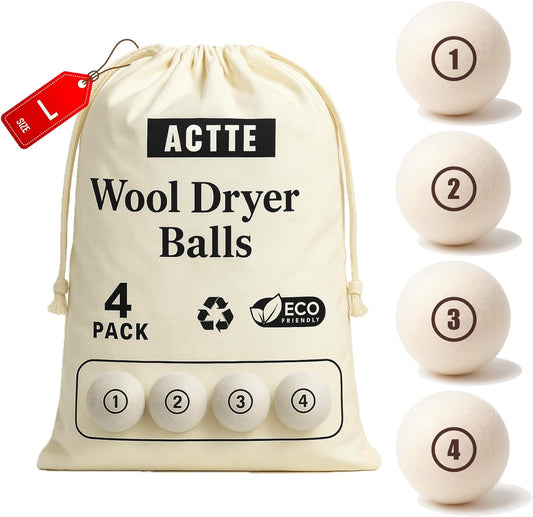 Wool-Dryer-Balls-Laundry,-L(2.3")-4-Pack,-Premium-Fabric-Softener-Ball,-Reusable,-278