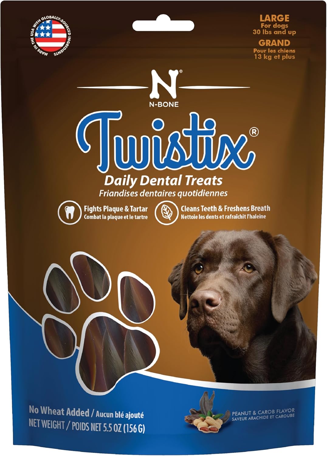 Twistix-5.5-Ounce-Dental-Chew-Treat,-Peanut-And-Carob-346