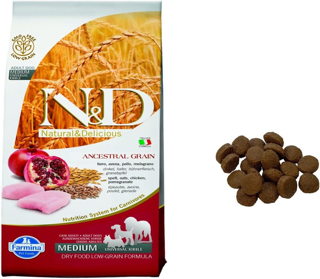 Farmina-Natural-And-Delicious-Ancestral-Low-Grain-Formula-Dry-Dog-Food,-5.5-Pound,-Chicken---632