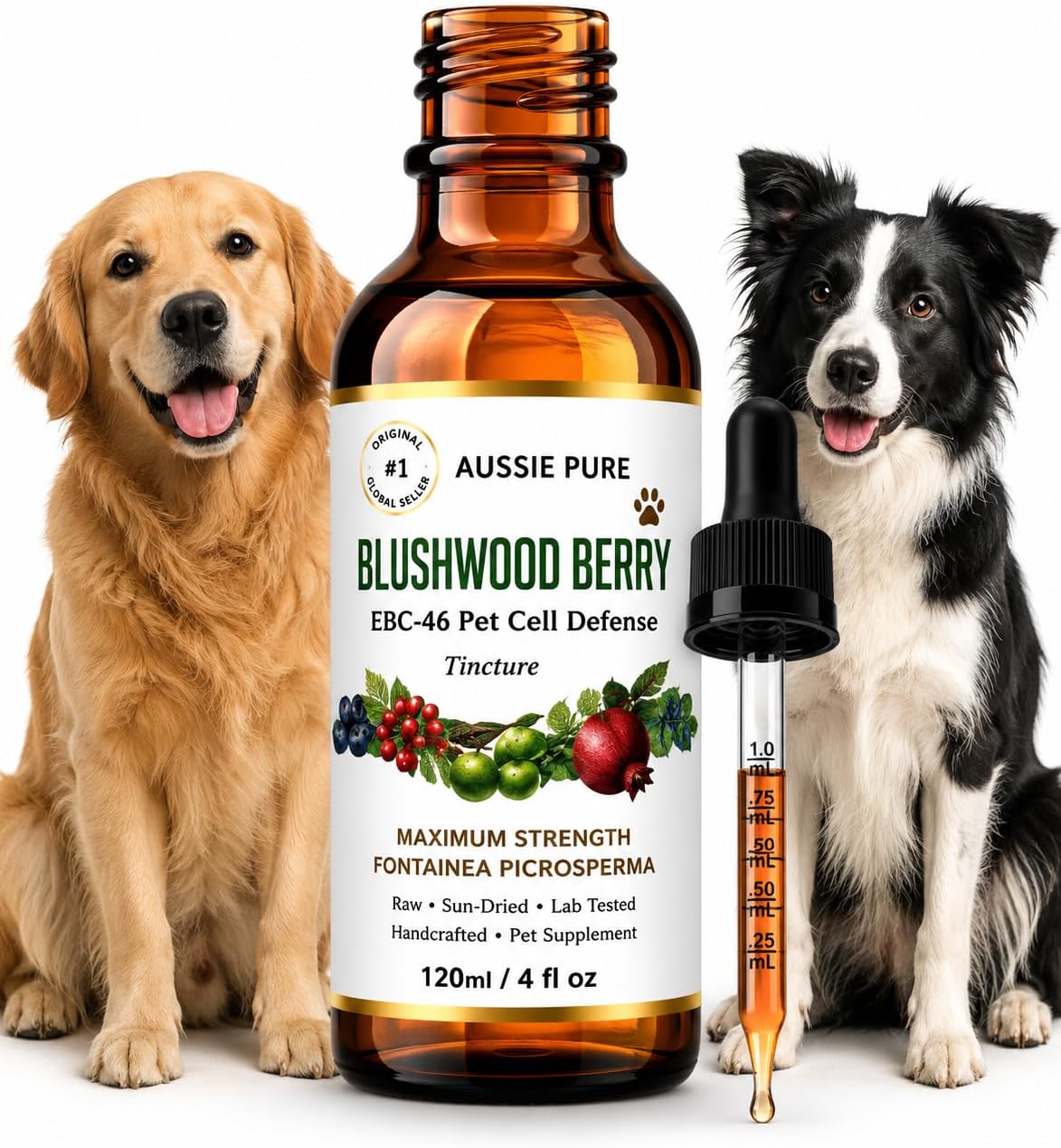 Pet-Cell-Defense-Tincture-for-Dogs-&-Cats,-EBC-46,-120mL-|-Blushwood-Berry,-459