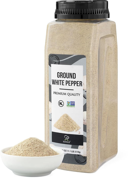 Soeos-Ground-White-Pepper,-18oz-(510g),-Non-GMO,-Kosher-Certified,-Fresh,-Aromatic-and-1059