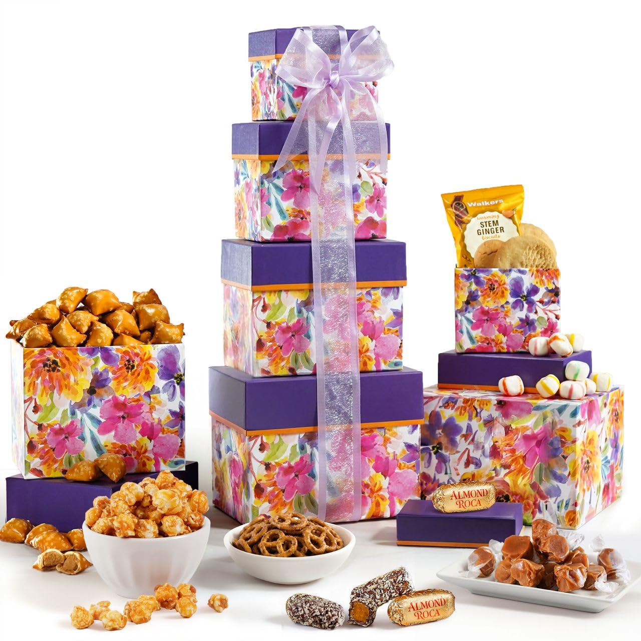 Broadway-Basketeers-Snack-Food-Gift-Basket-Tower-&-Care-Package-For--Women-|-Tiered-of-509