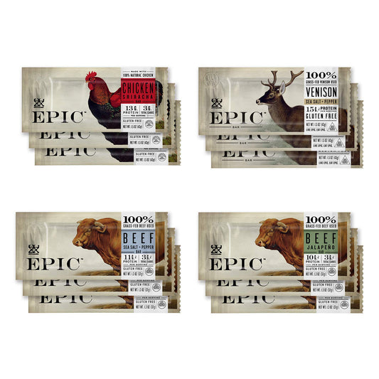EPIC-Bars,-Variety-Pack-(Chicken,-Beef,-Venison),-Keto-Friendly,-2154