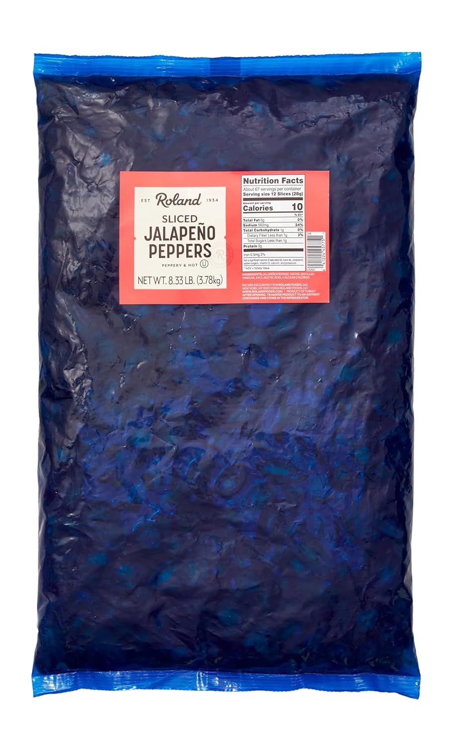 Roland-Foods-Jalapeños-en-rodajas,-bolsa-de-8.33-libras,-128