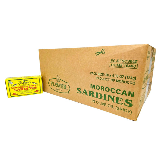 FLOWER-Flower-Brand-Moroccan-Spiced-Sardines-(Olive-Oil)-4.38-oz.(Pack-of-50),4.38-Ounce-616