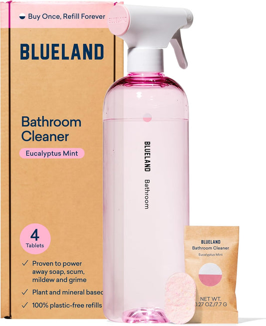 BLUELAND-Bathroom-Cleaner,-Starter-Set,-Eucalyptus-Mint-Scent,-Spray-Bottle-4078