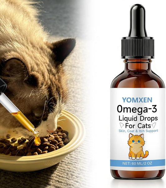 Omega-3-Liquid-Drops-for-Cats---Supports-Healthy-Skin-&-Coat,-Natural-Fish-373