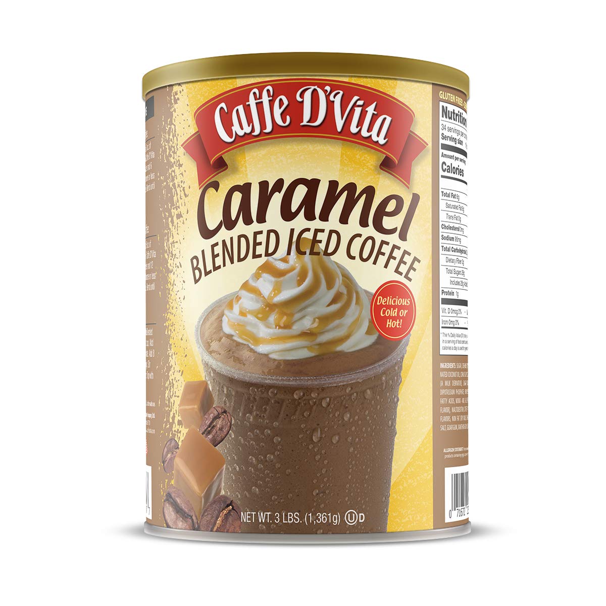 Caffe-D'Vita-Café-helado-mezclado-con-caramelo,-mezcla-de-frappé-de-sin634