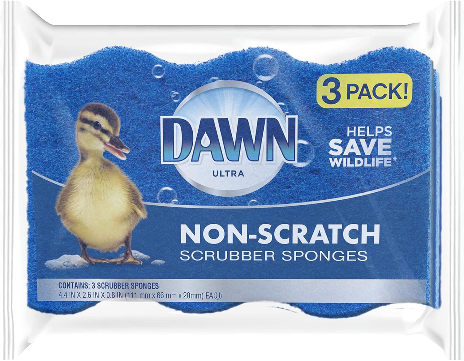 Dawn-Non-Scratch-Kitchen-Dish-Sponges,-Blue-(Pack-of-3)---1471
