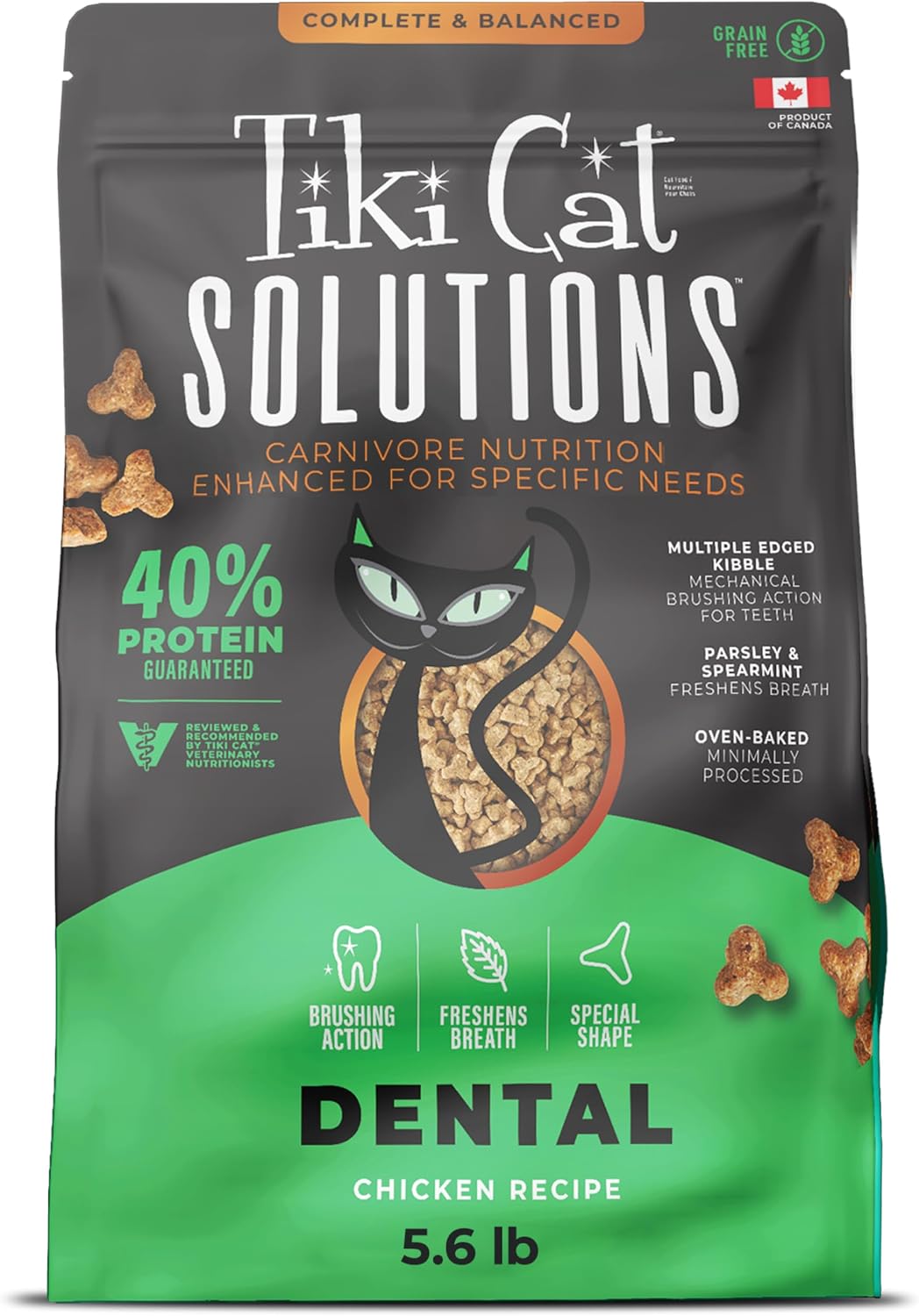Tiki-Cat-Solutions-Dry-Cat-Food,-Dental,-Chicken,-5.6-lbs.-Bag---1067