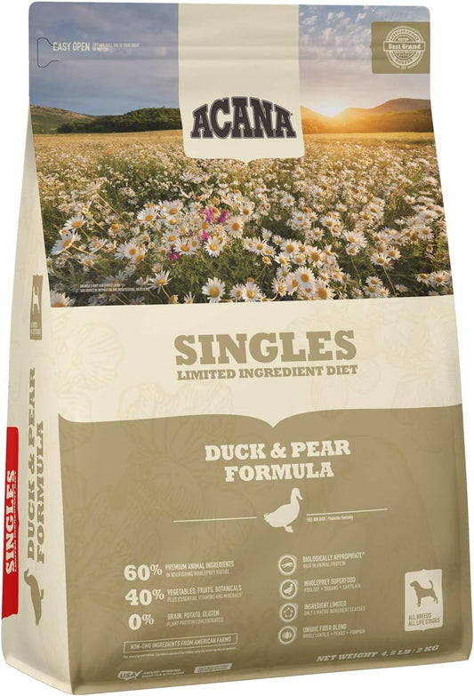 ACANA-Singles-Duck-and-Pear-Recipe,-4.5lbs,-Limited-Ingredient-Diet-Dry-Dog-Food-282