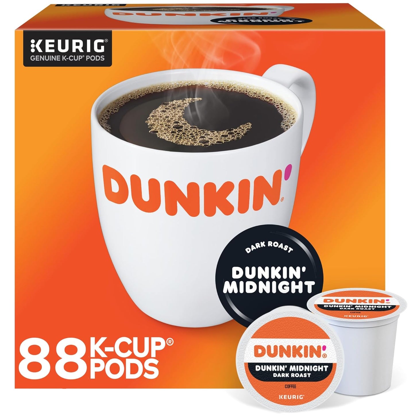 Dunkin'-Single-Serve-Coffee-K-Cup®,-Dark-Roast,-Carton-of-4-Boxes-of-22---2666