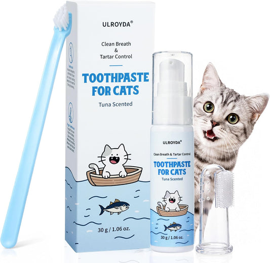 Cat-Dental-Care-Kit-–-Tuna-Flavor-Toothpaste-1.06-oz-with-Toothbrush-&-1240