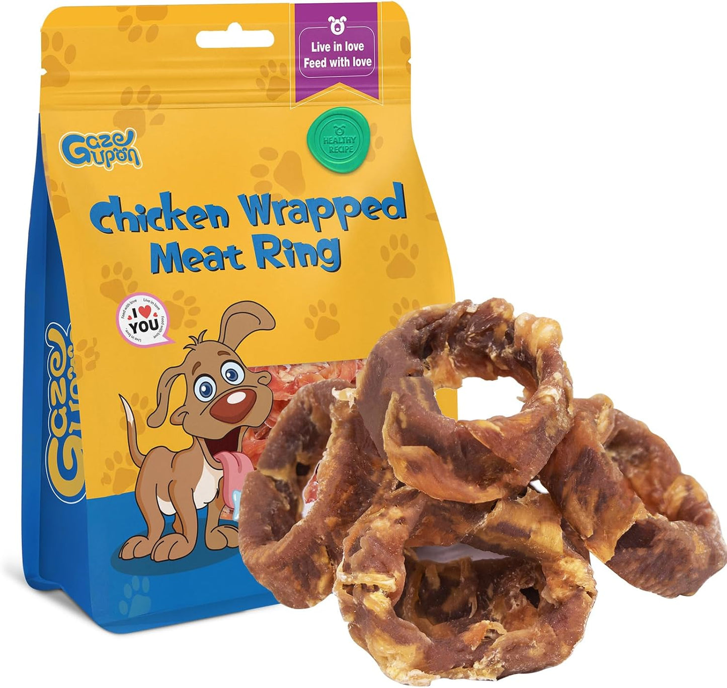 gazeupon-Dog-Treats,-Chicken-Wrapped-Meat-Ring,-Made-with-Real-Chicken-Beef,-1034
