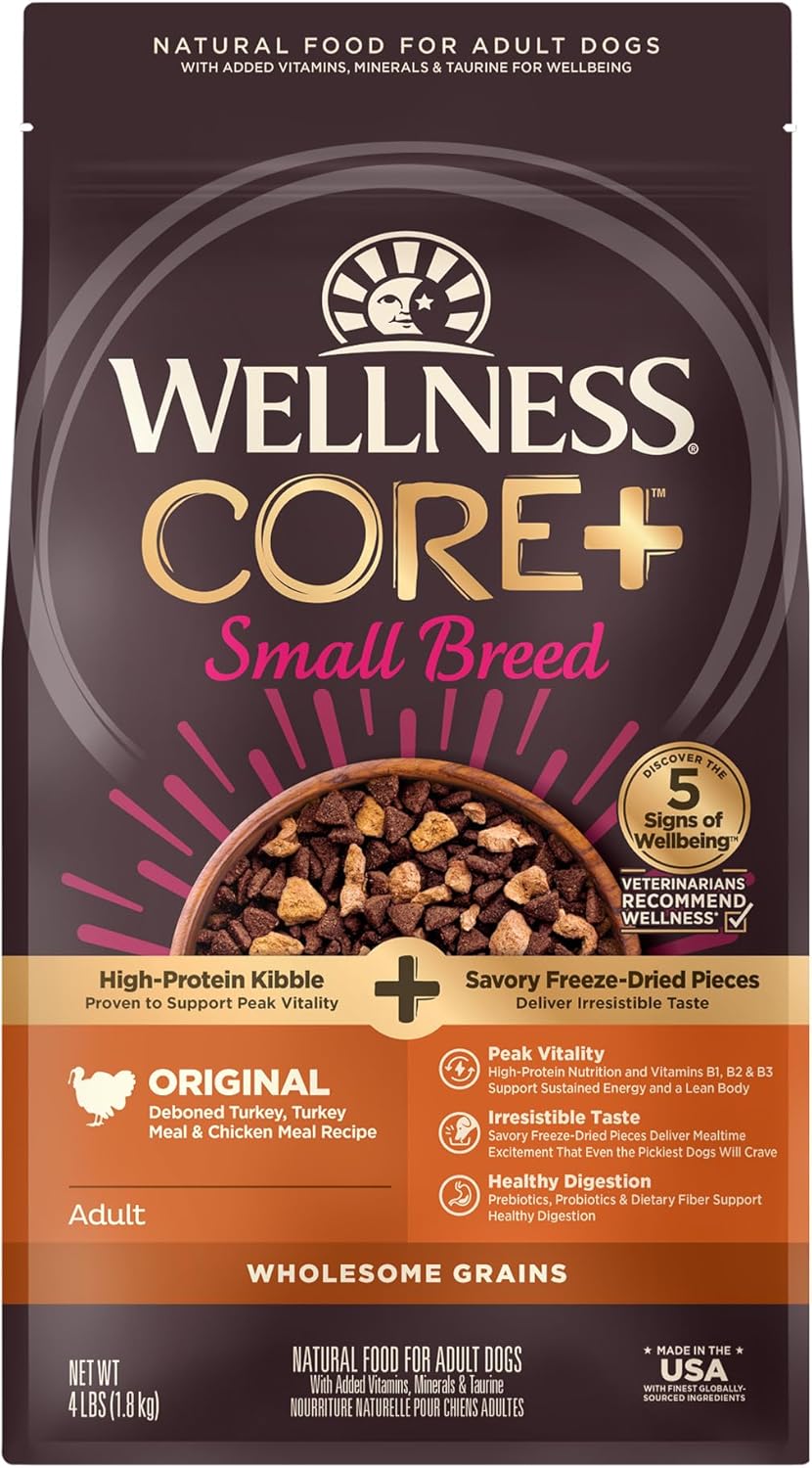 Wellness-CORE+-Dry-Dog-Food-with-Freeze-Dried-Pieces,-Small-Breed,-Wholesome-Grains,-2222